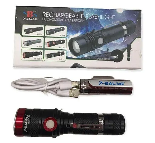 Фонарь COP BL-736-T6 880000 + zoom + microUSB + 18650 - фото 4