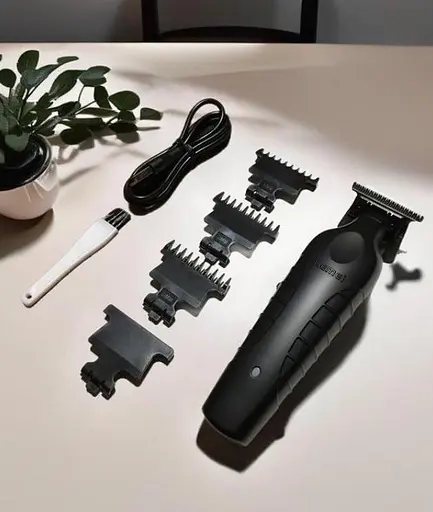 Профессиональная беспроводная машинка 5вт Kemei KM-2299 для стрижки волос и бороды 1200 мАч USB Черный - фото 2