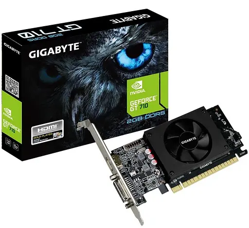 Видеокарта Gigabyte GT 710 2Gb (GV-N710D5-2GL) (GDDR5, 64 bit, PCI-E v2.0) Б/у - фото 3