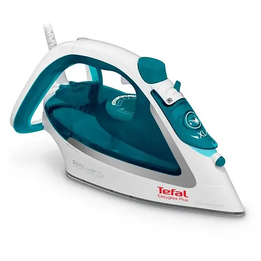 Tefal Праска Easygliss Plus, 2500Вт, 270мл, паровий удар -195гр, постійна пара - 45гр, керам. підошва, біло-блакитний - фото 1