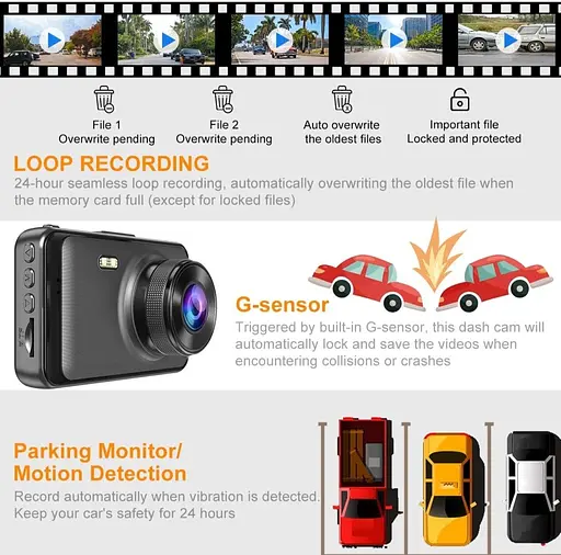 Відеореєстратор - Ssontong A10 - FHD 1080p - SD-карта 32 ГБ - нічне бачення - фото 5