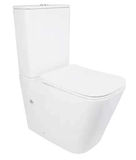 Унитаз напольный Qtap Tern Ultra Quiet с сиденьем Slim Duroplast/ Soft-close/ Quick Release QT17226003AW - фото 1