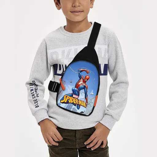 Сумка через плече дитяча Людина-павук 29х17 см сумка слінг для хлопчика (02261)