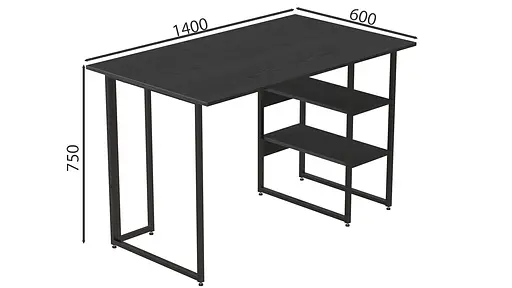 Компьютерный стол Кевин 75x140x60 черный ДСП Сосна Кембра 16мм FRD-103813 - фото 5