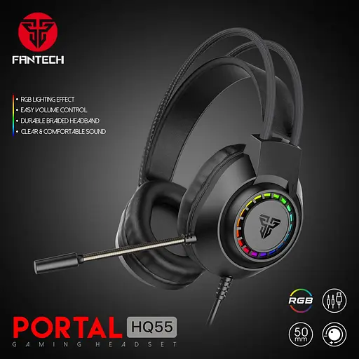 Игровые Наушники Fantech HQ55 Portal Черный - фото 2