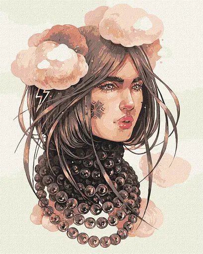 Картина за номерами "Хмарливі думки ©lesya_nedzelska_art Ideyka KHO4995 40х50 см