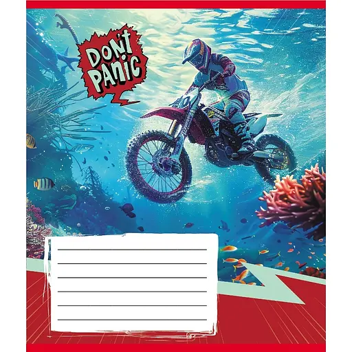 Зошит учнівський "Без паніки" 048-590173K-5 в клітинку, 48 аркушів