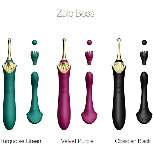 Вагінально-кліторальний вібратор Zalo - Bess Turquoise Green - фото 8