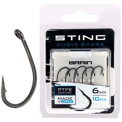 Крючок Brain Sting Curve Shank #6 (10 шт/уп) - фото 1