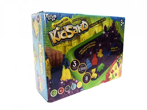 Кінетичний пісок KіdSand набір 8096DT, 1200 г піску і пісочниця - фото 3