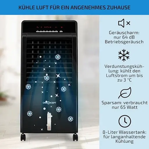 Охолоджувач повітря OneConcept CTR-1 4-в-1 Чорний (10029736) - фото 6