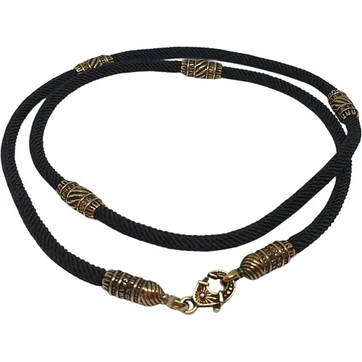 Ювелирный шелковый шнурок Crocus Ювелирный дом с золотыми вставками. Ш0033-4В/Д4ШН 60