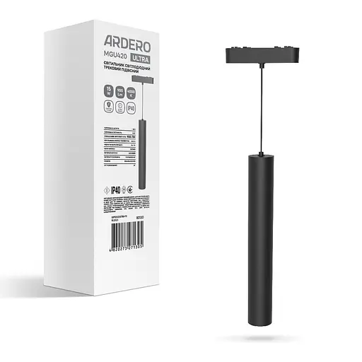 Светодиодный магнитный трековый светильник Ardero MGU420 ULTRA 15Вт 4000K черный - фото 1