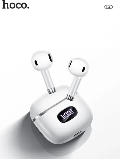 Навушники Hoco EQ1 Music guide TWS | BT5.3, 400mAh, 7h | white - фото 2