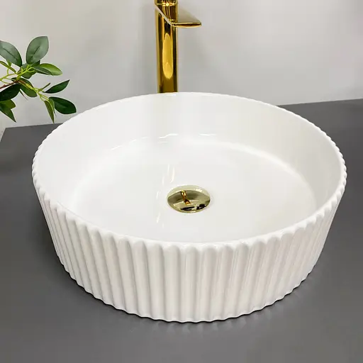 Умивальник VBI Brindisi M white накладний VBI-014102, Білий - фото 3