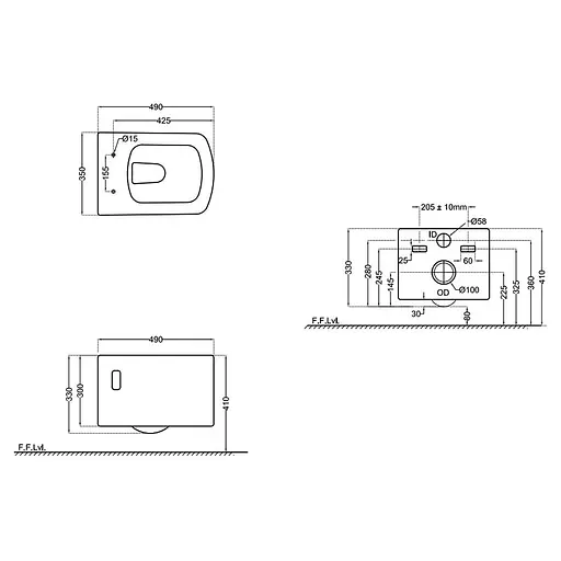 Унитаз подвесной Jaquar Kubix F Rimless KUS-WHT-35953BI с сидением Soft Close, Белый - фото 2
