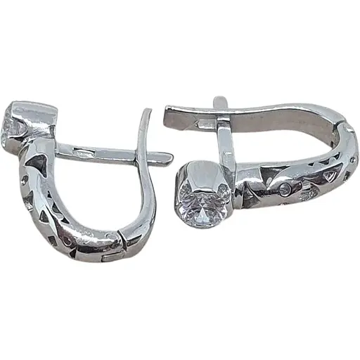 Серебряные серьги Qvaliz с фианитами. 902-00517