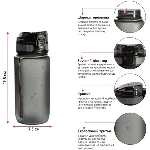 Бутылка для воды Line Art La Plata темно-синяя 600 мл (60014118LA-44) - фото 6