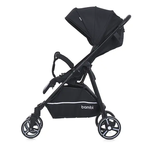 Прогулочная коляска-книга Bambi M 4249-2 Black Matt - фото 3