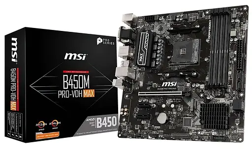Материнская плата MSI B450M Pro-VDH Max (B450M PRO-VDH MAX) (Socket AM4, AMD B450, Micro-ATX) Б/у - фото 5