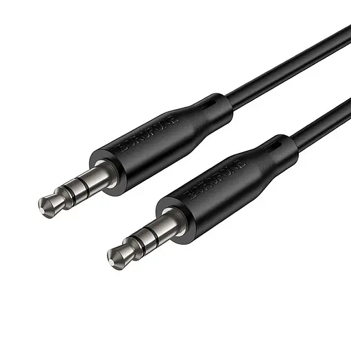 Аудіокабель Borofone BL26 Standard AUX audio cable 1m чорний - фото 3