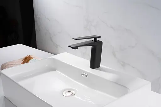 Смеситель для умывальника черный Nett ZB-33 Черный матовый - фото 2