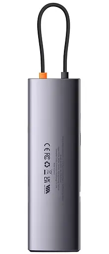 USB-хаб Baseus Metal Gleam Series 12-in-1 (Type-C to HDMI+USB3.1*2+USB3.0*2+Type-C 3.1+PD+RJ45+SD/TF gray (WKWG020213) - фото 3