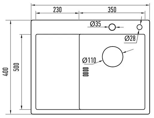 Кухонная мойка из нержавеющей стали Mixxus MH6350R Nano-Silver MI7046, Нержавеющая сталь - фото 2