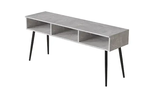 Тумба під телевізор Кентуккі Ferrum-decor 45x139x38 Чорний метал ДСП Бетон 16 мм (FRD-106727) - фото 6