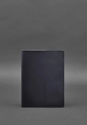 Шкіряна обкладинка для блокнота 6.0 (софт-бук) синя - фото 2