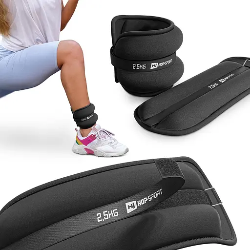 Обважнювачі для ніг та рук Hop-Sport HS-S005WB 2х2,5кг чорні - фото 3