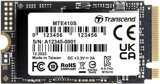 Накопитель SSD Transcend m.2 NVMe 500GB MTE410S 2242 (TS512GMTE410S) - фото 1