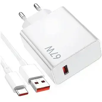 Зарядний адаптер блок живлення Xiaomi Wall Charger 67 W + USB-C кабель (BHR4935CN) - фото 1