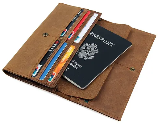 Человек кожаный кошелек Vintage 19x10 см acs0016970 - фото 9