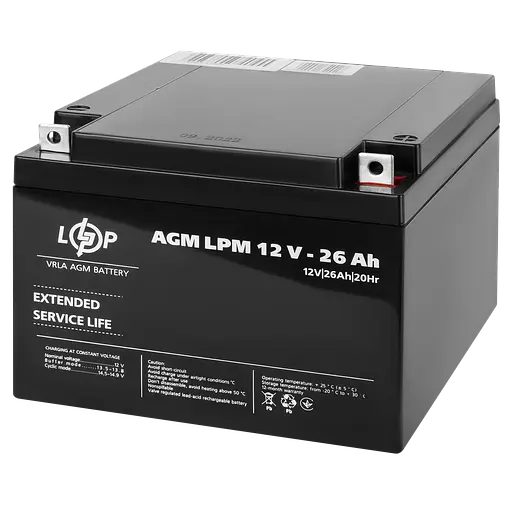 Аккумулятор AGM LPM 12V - 26 Ah - фото 2