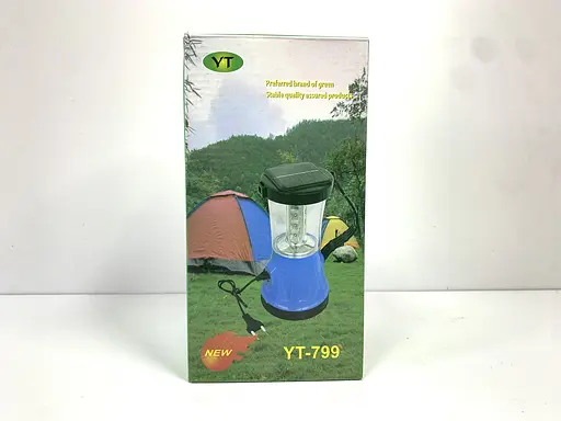 Кемпинговый фонарь лампа аккумуляторная Yajia JR-799 с зарядкой от солнечной встроенной панели - фото 3