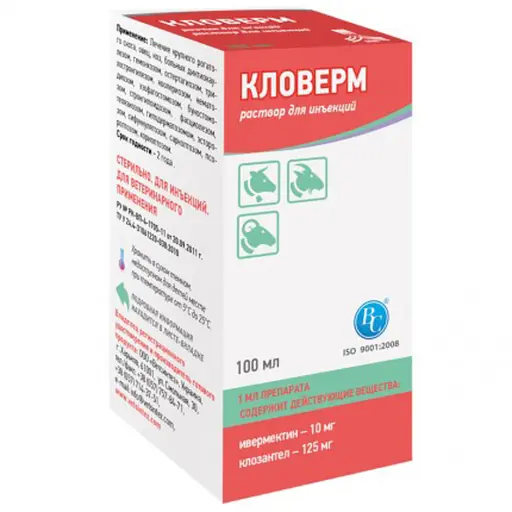 Засіб антигельмінтний для свійських тварин Кловерм Ветсинтез 100 мл - фото 1