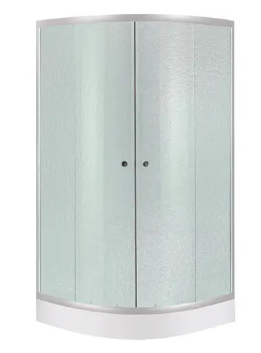 Набор Lidz Душевая кабина Latwa SC80x80.SAT.LOW.FR, полукруглая, стекло Frost 4 мм + Душевой поддон Kapielka ST80x80x15 - фото 1