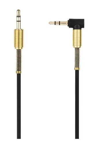 Кабель Gelius AUX 3.5"-3.5" L-Type 1 м Black - фото 1