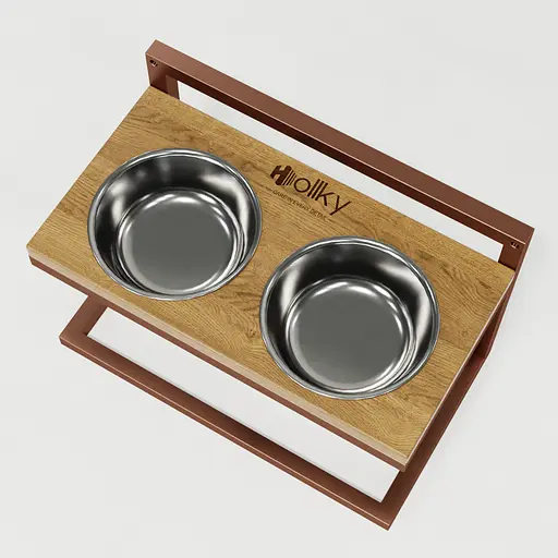 Hollky Flex M — миски на регульованій підставці для середніх собак (2 × 0.85 л) - фото 6