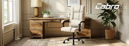 Крісло офісне Cabro C505 Beige тканина - фото 6