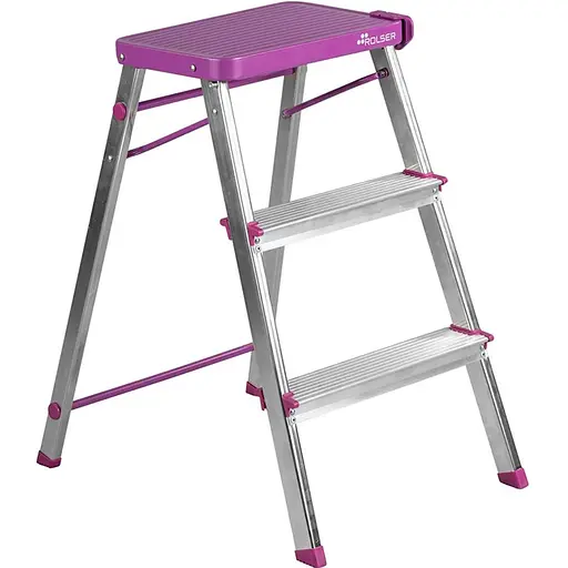 Драбина Rolser Taburete M/3 3 щаблі Malva (MET3001-1013) - фото 1