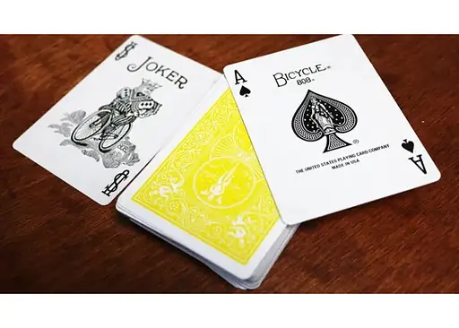 Карты игральные United States Playing Card Company Bicycle Rider Back Yellow deck (09421) - фото 4
