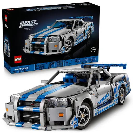 Конструктор LEGO Technic Двойной форсаж Автомобиль Nissan Skyline GT-R (R34) 1410 деталей (42210) - фото 4