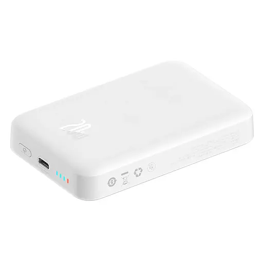 Зовнішній MagSafe акумулятор Baseus Power Bank 10000mAh 20W White - фото 6