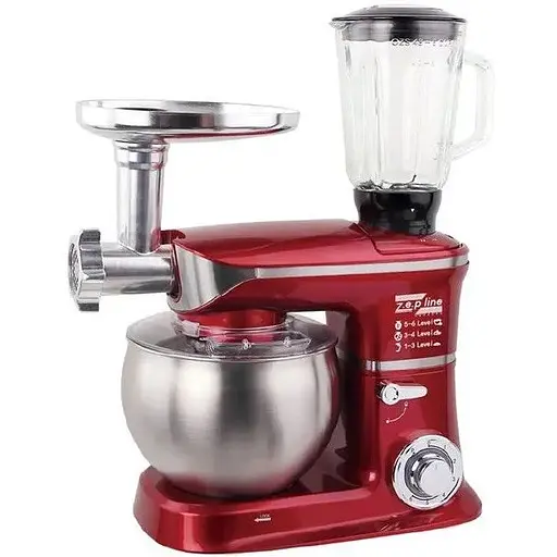 Кухонная машина комбайн Zepline ZP-072, 6 режимов 4200Вт Красный - фото 1