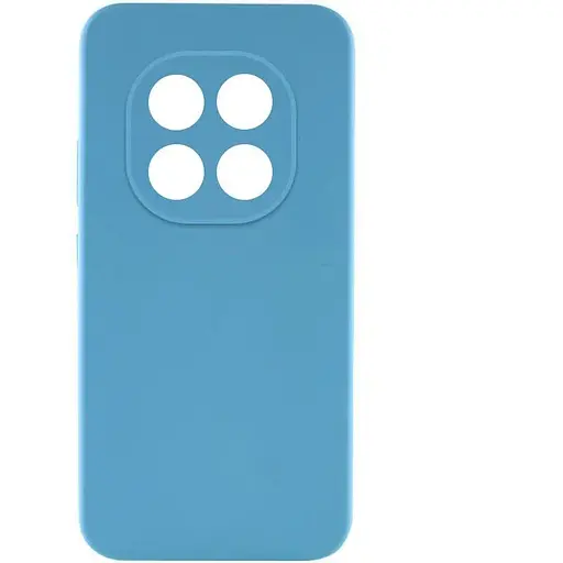 Чехол TPU Getman Liquid Silk Full Camera для Xiaomi Redmi Note 14 Pro 5G Голубой / Blue