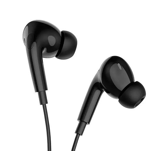 Навушники BOROFONE BM100 Pro Fuente universal earphones with microphone Black - фото 1