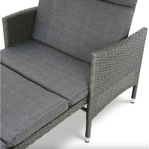 Садовый шезлонг Di Volio Breso из серого ротанга - фото 9