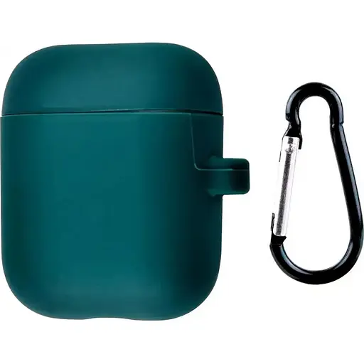 Чехол Apple High Copy Silicone Case + Carabine для Apple AirPods Dark Green [136757]